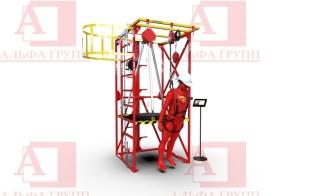 Учебно-тренировочный полигон Альпинист-2-0-6 (2,7м + без бревна) от АЛЬФА ГРУПП для практических занятий на высоте и в замкнутом пространстве с применением средств индивидуальной защиты и стационарных анкерных систем.  